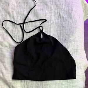 Zara Elegant Black Halter Top